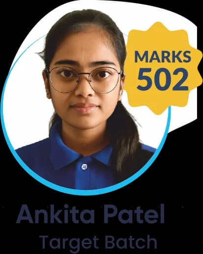 Ankita Patel (Target Batch) scored 502 marks in NEET 2025 at Aayam Career Institute, Indore