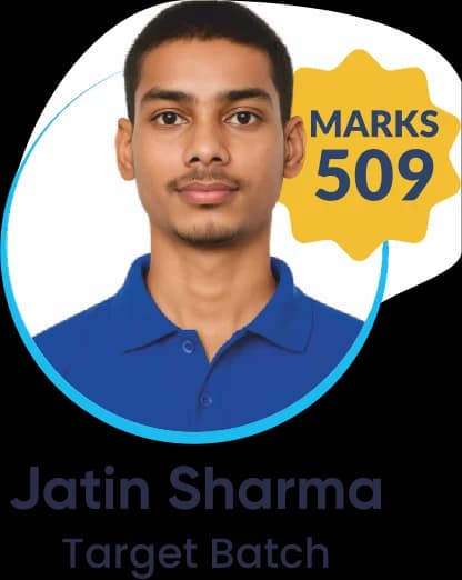 Jatin Sharma (Target Batch) scored 509 marks in NEET 2025 at Aayam Career Institute, Indore