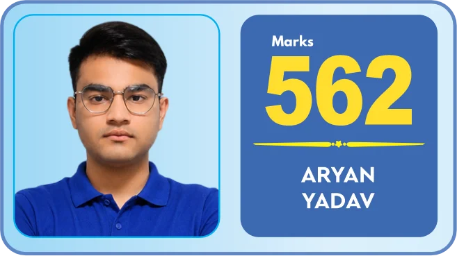 Aryan Yadav scored 562 marks in NEET 2026 at Aayam Career Institute, Indore