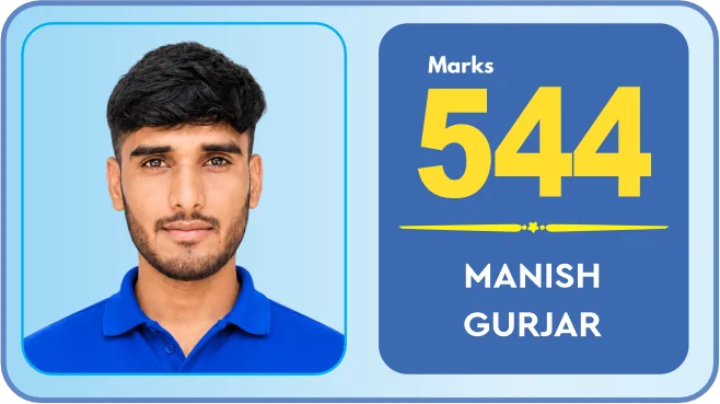 Manish Gurjar scored 544 marks in NEET 2026 at Aayam Career Institute, Indore
