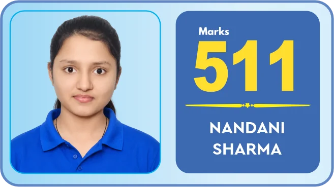 Nandani Sharma scored 511 marks in NEET 2026 at Aayam Career Institute, Indore