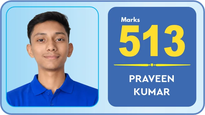 Praveen Kumar scored 513 marks in NEET 2026 at Aayam Career Institute, Indore