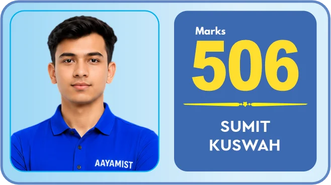 Sumit Kuswah scored 506 marks in NEET 2026 at Aayam Career Institute, Indore