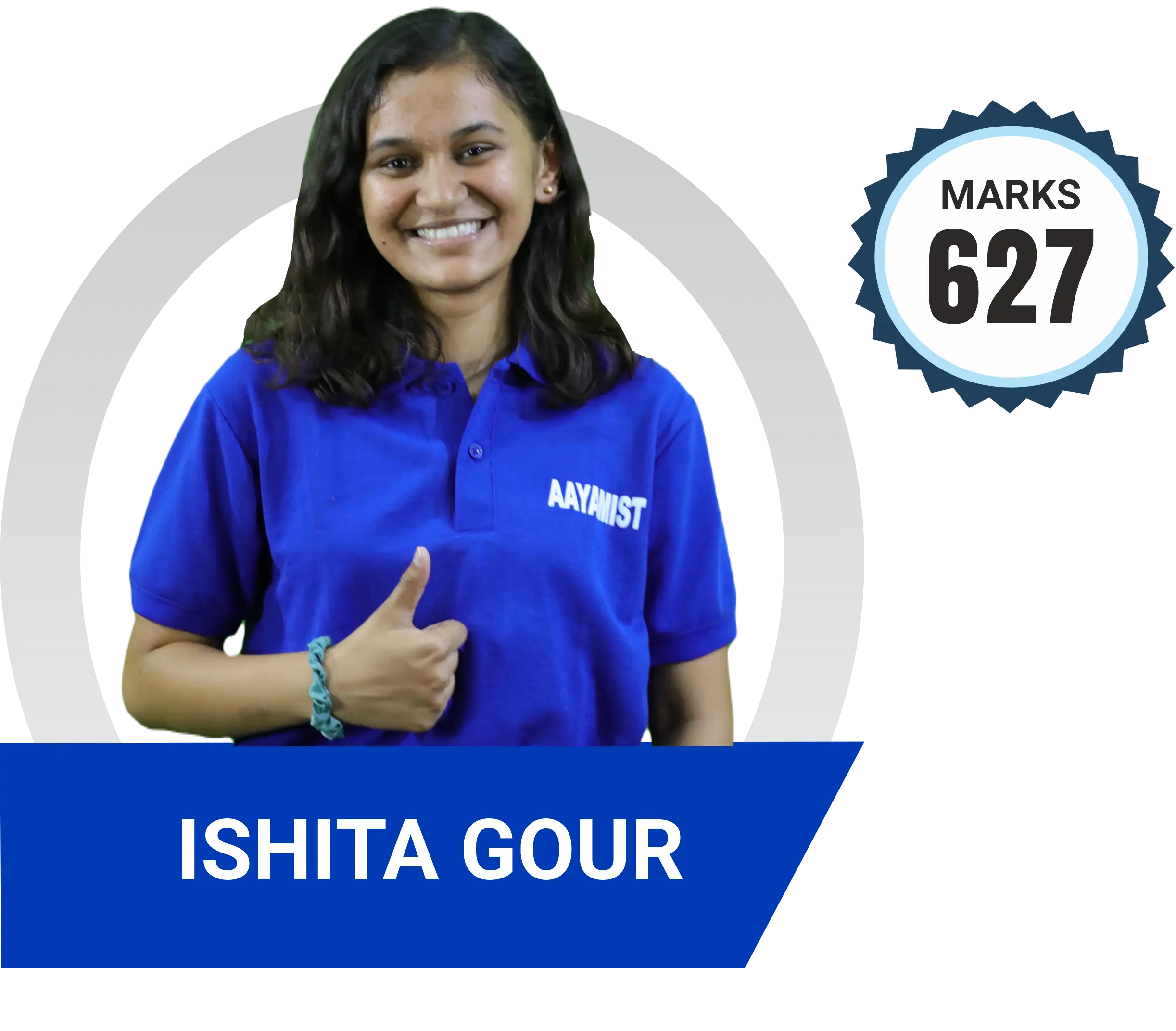 Ishita Gour scored 627 marks in NEET 2023 at Aayam Career Institute, Indore