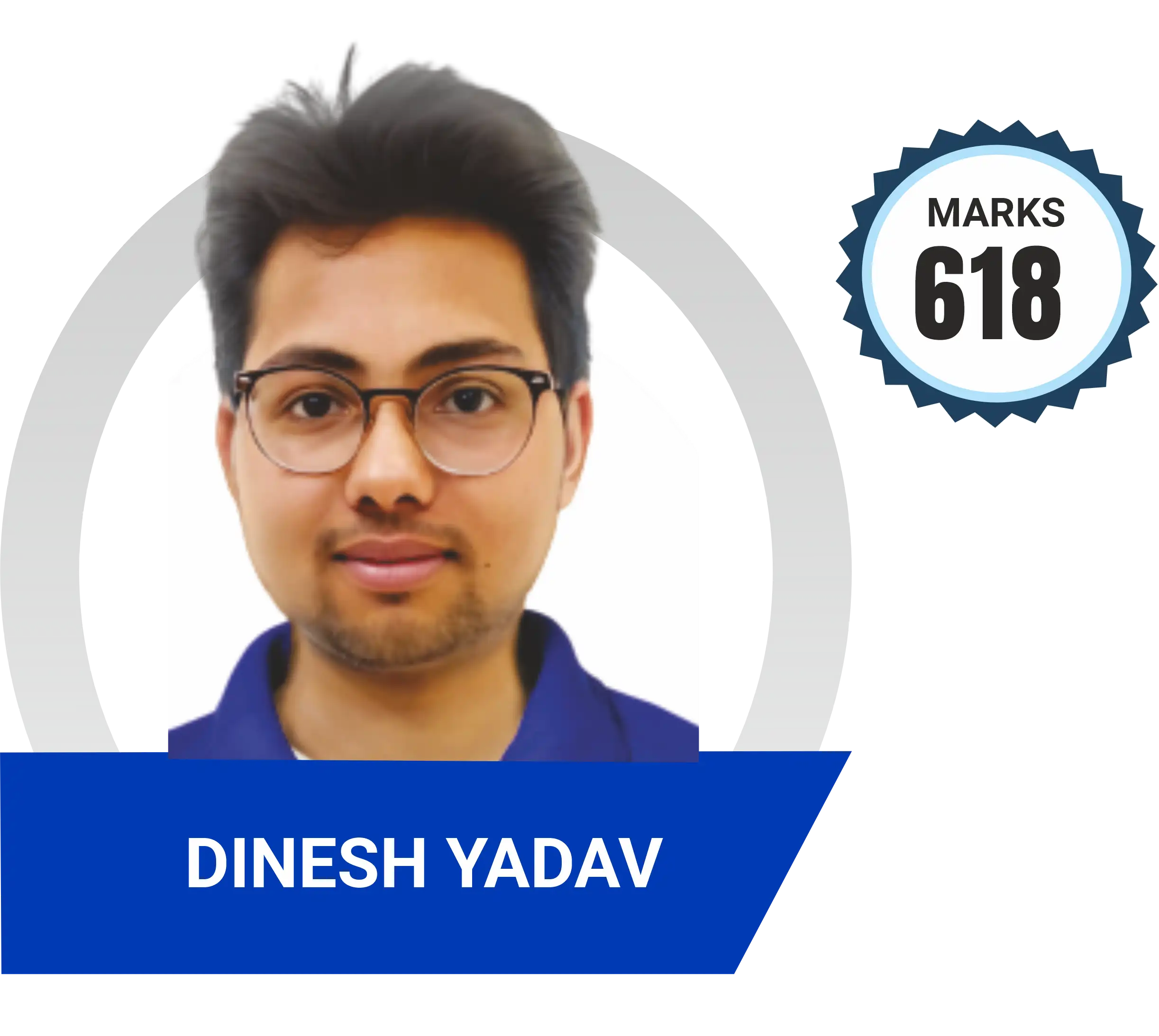 Dinesh Yadav scored 618 marks in NEET 2023 at Aayam Career Institute, Indore