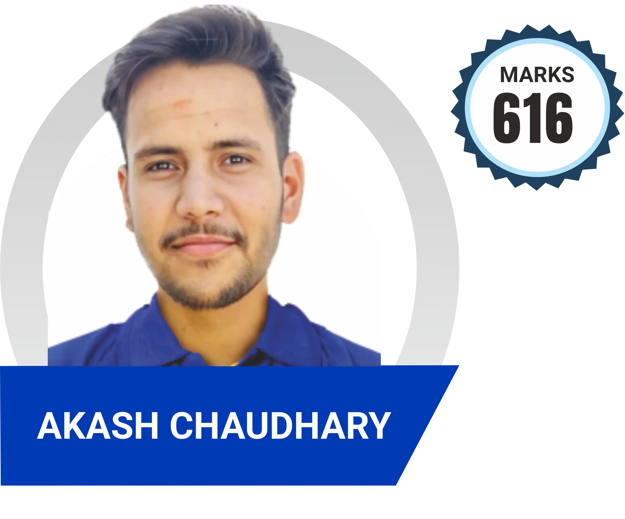 Akash Chaudhary scored 616 marks in NEET 2023 at Aayam Career Institute, Indore