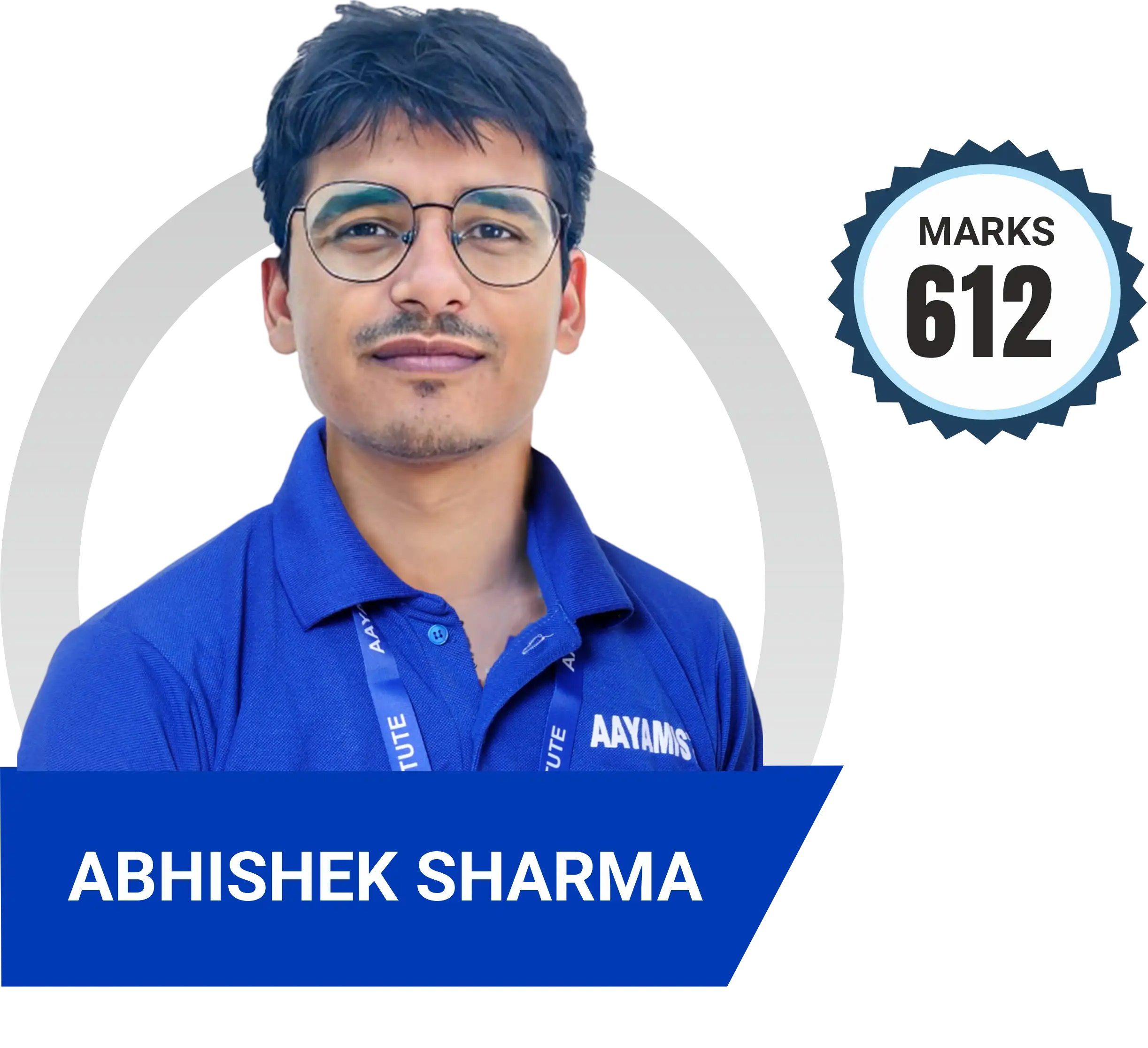 Abhishek Sharma scored 612 marks in NEET 2023 at Aayam Career Institute, Indore