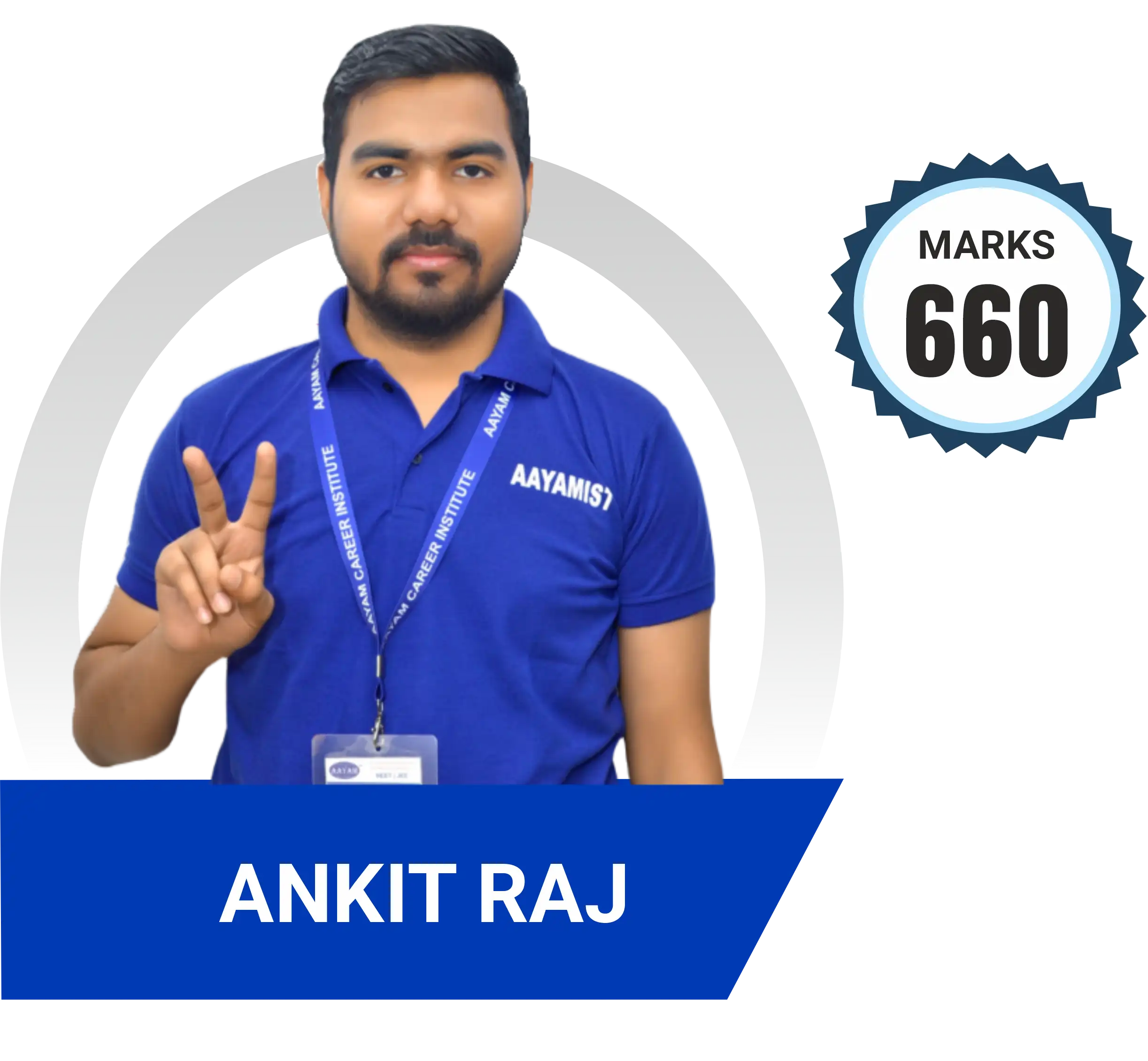 Ankit Raj scored 660 marks in NEET 2024 at Aayam Career Institute, Indore