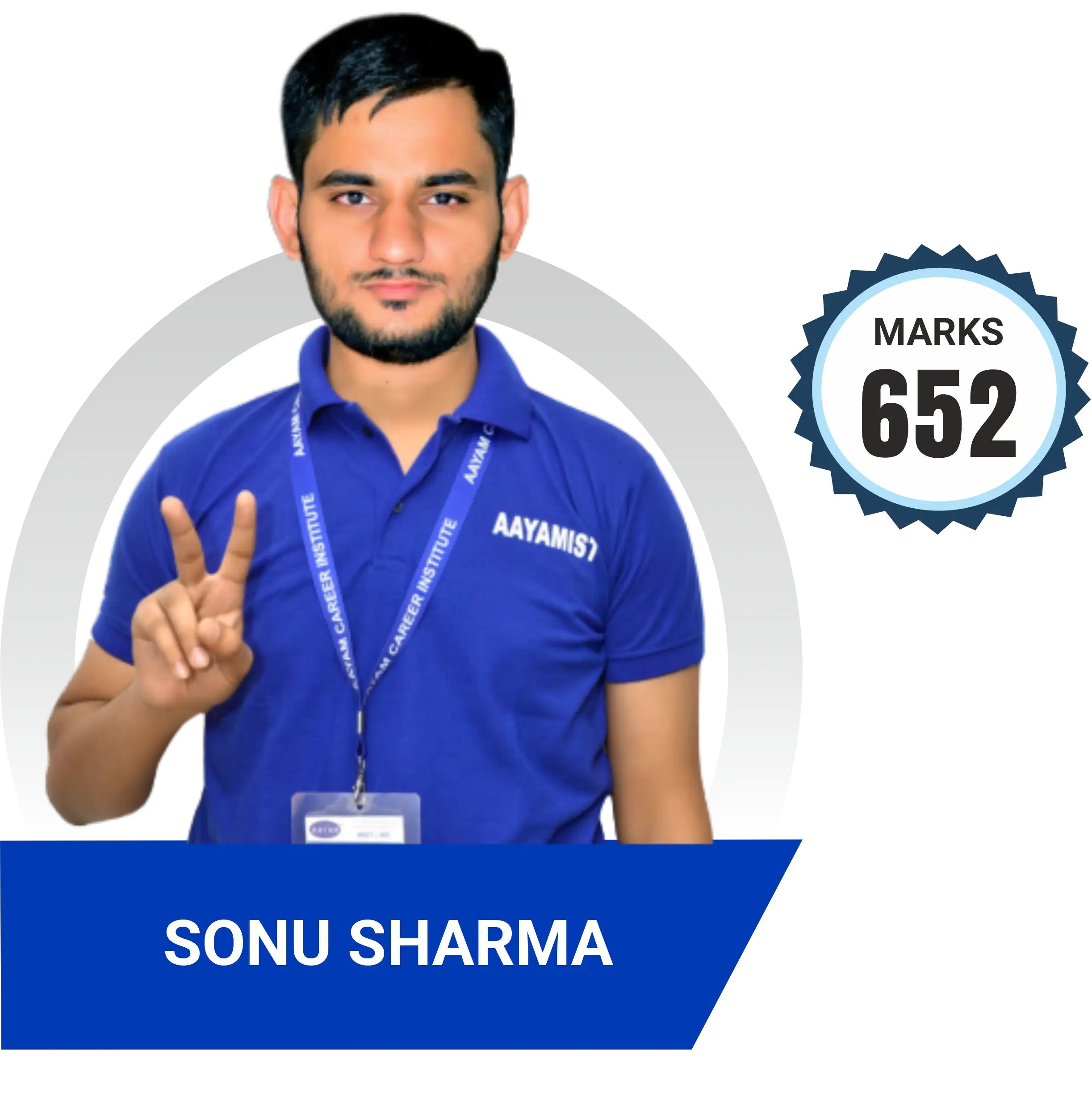 Sonu Sharma scored 652 marks in NEET 2024 at Aayam Career Institute, Indore