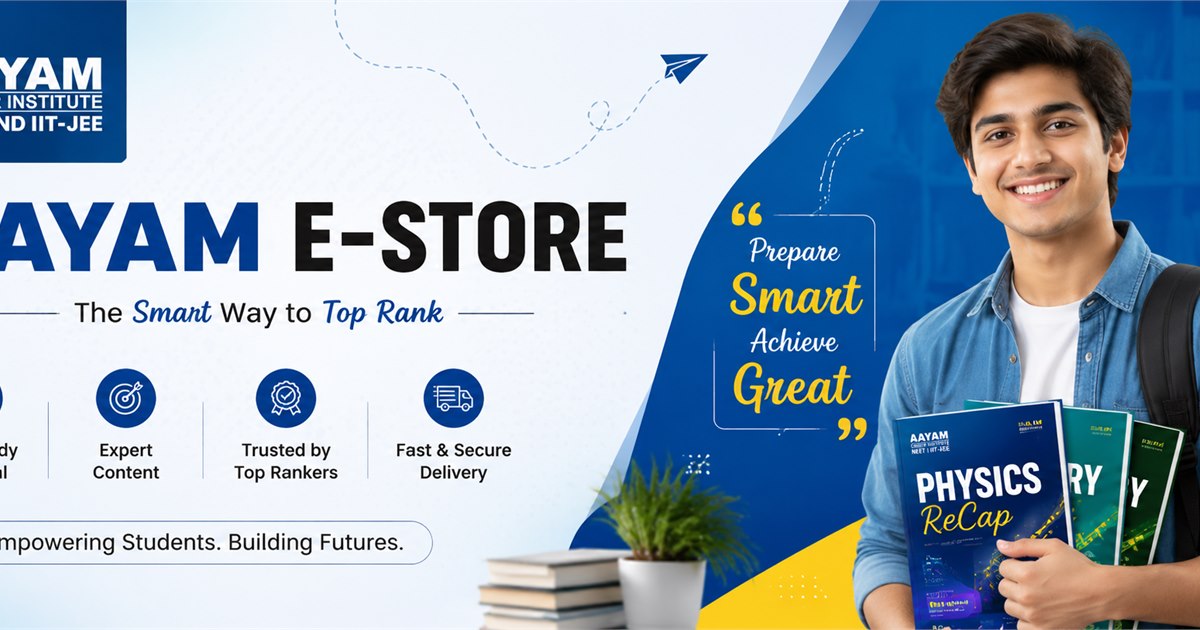 Aayam study modules and Physics ReCap book from the Smart Study Package